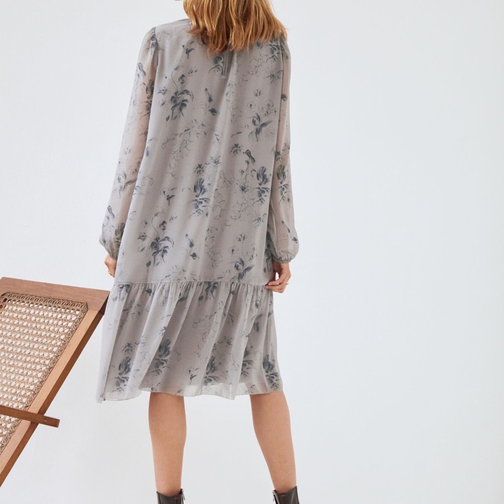 Aritzia Wilfred⎜MIRIAM DRESS⎜DRY BASIL / GRANITE BLUE